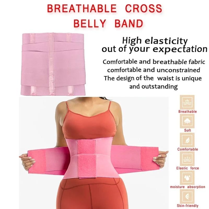 AfruliA Fajas Colombianas Girdle Slimming Waist Trainer Pulling Underwear Belt Sport Strap Body Shaper Tummy Wrap Cincher Corset