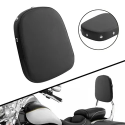 Universal Motorcycle Rear Pad Backrest Sissy Bar Leather Black Cushion For Harley Touring Yamaha Honda Suzuki Chopper Cruiser