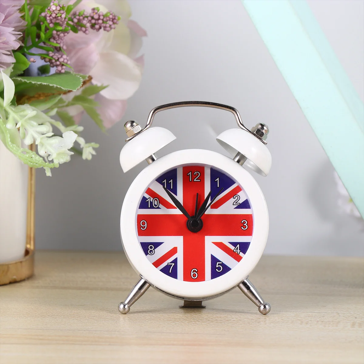 

BUTIFULSIC 1pc Kids Alarm Clock Simple Mini Desktop Bedside Clock Metal Student Timepiece for Children