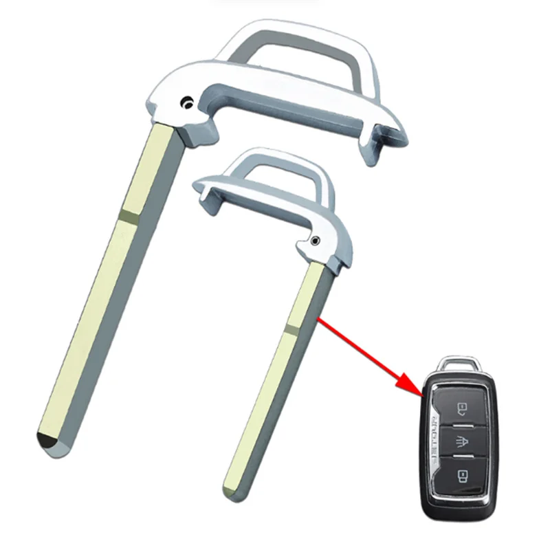 

2pcs Replacement Smart Car Key Uncut Insert Emergency Blade For Chery Jetour X70 X90 X70S Cowin X3 X5 V7 K60 Fownix key blade