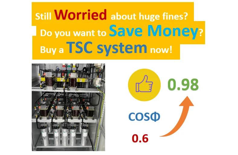 Apparecchiatura elettrica per la correzione del fattore di potenza della banca del condensatore trifase a bassa tensione