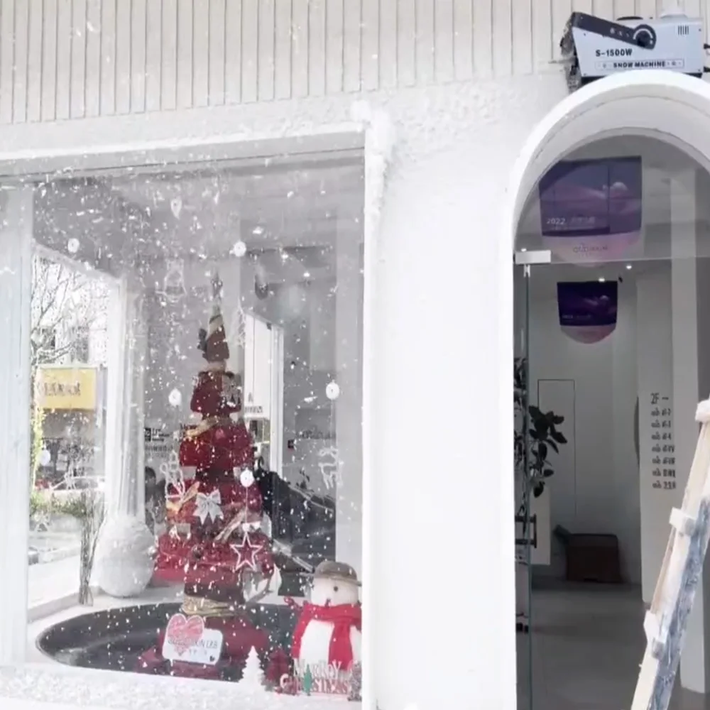 800 واط آلة الثلج المرحلة تأثير المعدات ل Dj ديسكو حفل زفاف عيد الميلاد الحدث DMX512 التحكم عن بعد نادي الشتاء الديكور