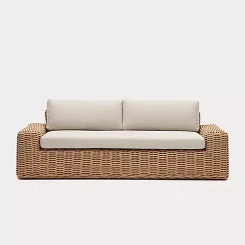 

Комплект садовой мебели для террасы отеля/виллы: диван и кресла из алюминиевого сплава и ротанга, уличная мебель