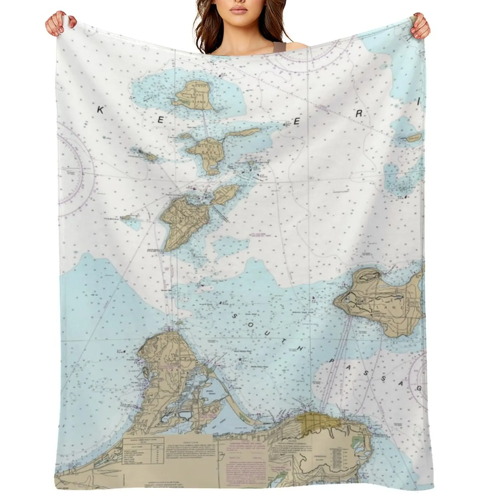 

Islands in Lake Erie Throw Blanket Hair Blankets For Baby Loose warm for winter Blankets