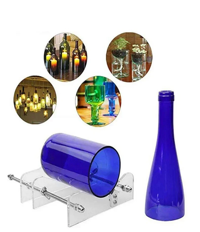 Draagbare verstelbare glazen flessensnijgereedschap Glazen flessensnijder Gereedschap Rode wijnfles Wijn snijrek Diy wijnflessnijder