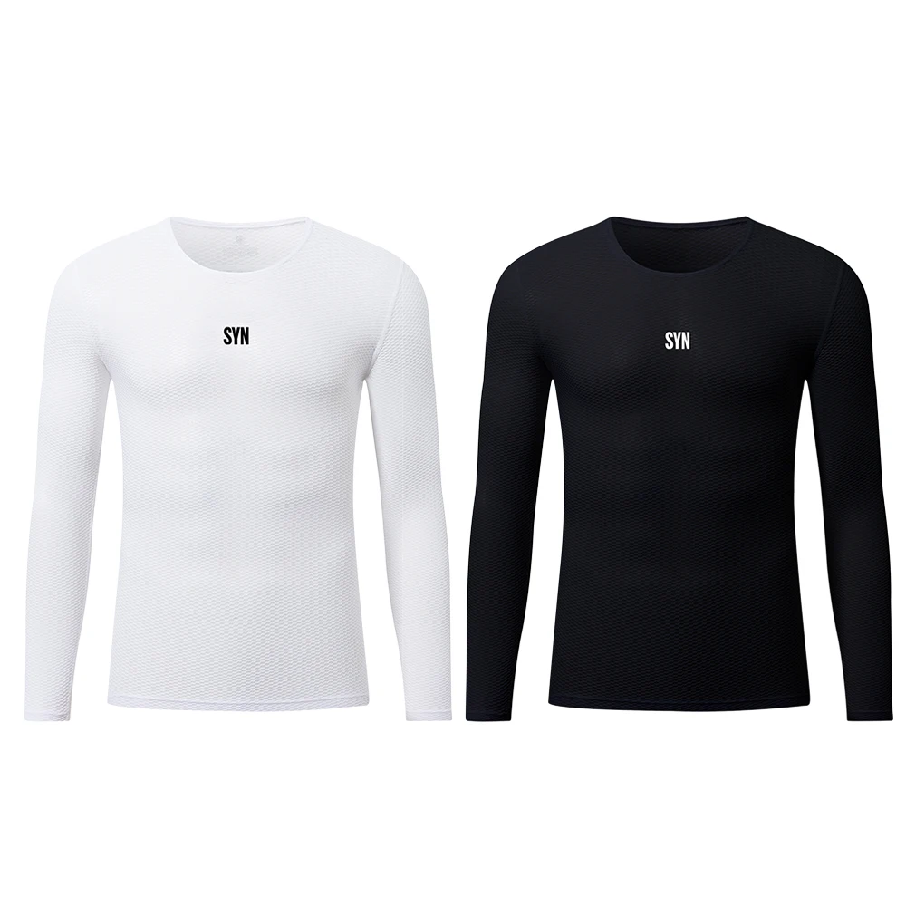 

Мужская велосипедная термофутболка с длинными рукавами SYN, дышащая сетчатая майка для велоспорта, первый слой одежды для шоссейного велосипеда, велосипедная майка.