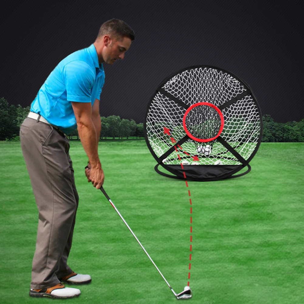 Golfing Practice Net Foldable Golf Swing Trainer Portable Pop Up Golf Nets for Indoor Outdoor Training