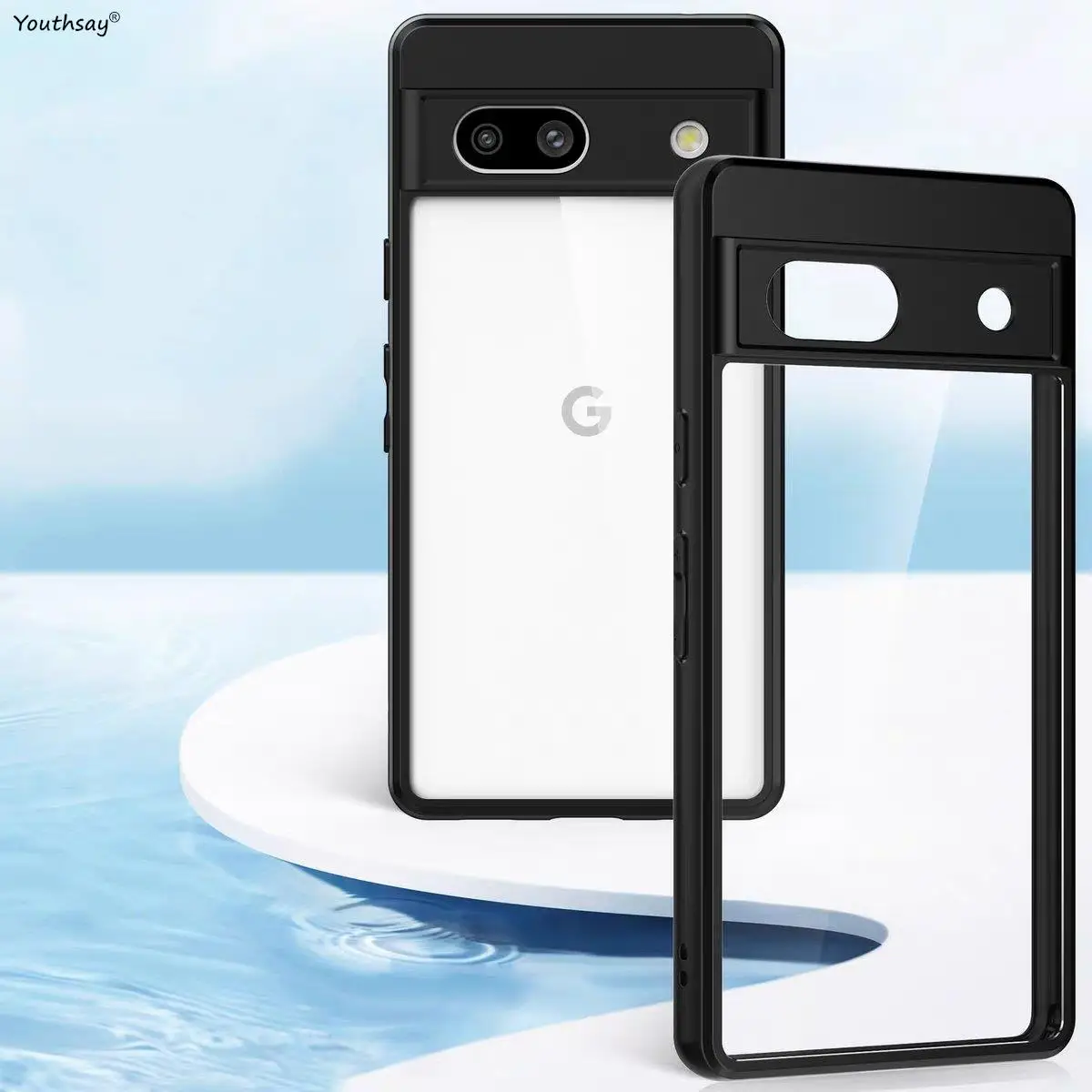 

For Google Pixel 7A Case For Pixel 7A Cover Hard Clear PC Soft TPU Shockproof Shell Camera Full Cover Back Funda Pixel 7A