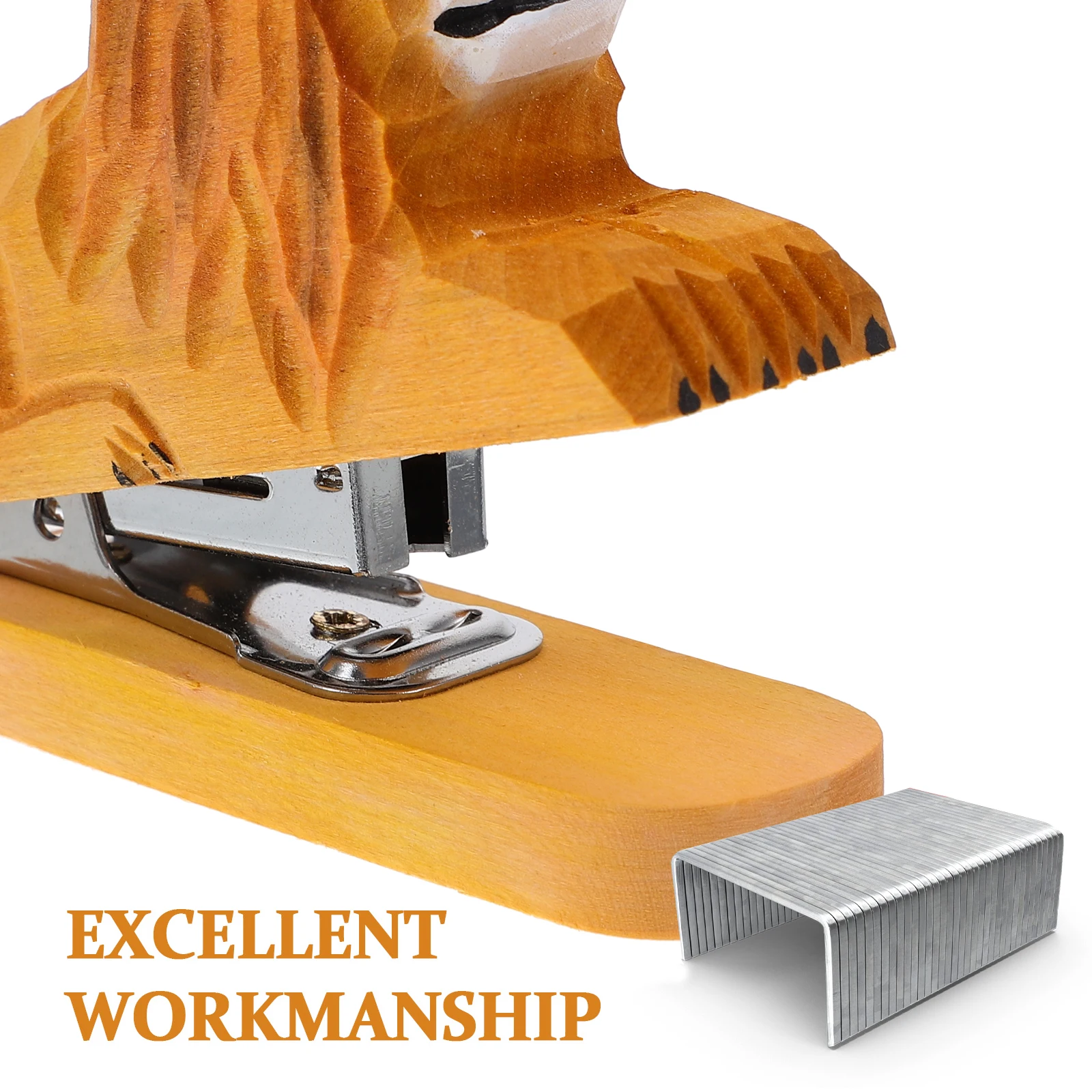 

Animal Stapler The Novelty Shaped Heavy Stapling Tool Wooden Craft Office Cute Staplers for Desk Kawaii