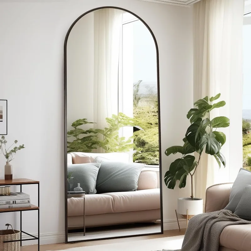 Floor Length Mirror,76"x34" Arched Full Length Mirror, Mirror Full Length Standing Hanging or Leaning, Freestanding Full Body