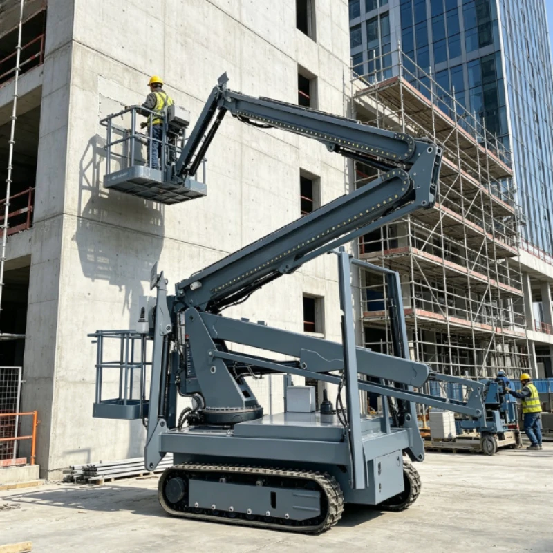 10-24M All Terrain Spider Articulated Crawler Boom Lift Aerial Work Platform Tracked Chassis Electric Hydraulic Telescoping Lift