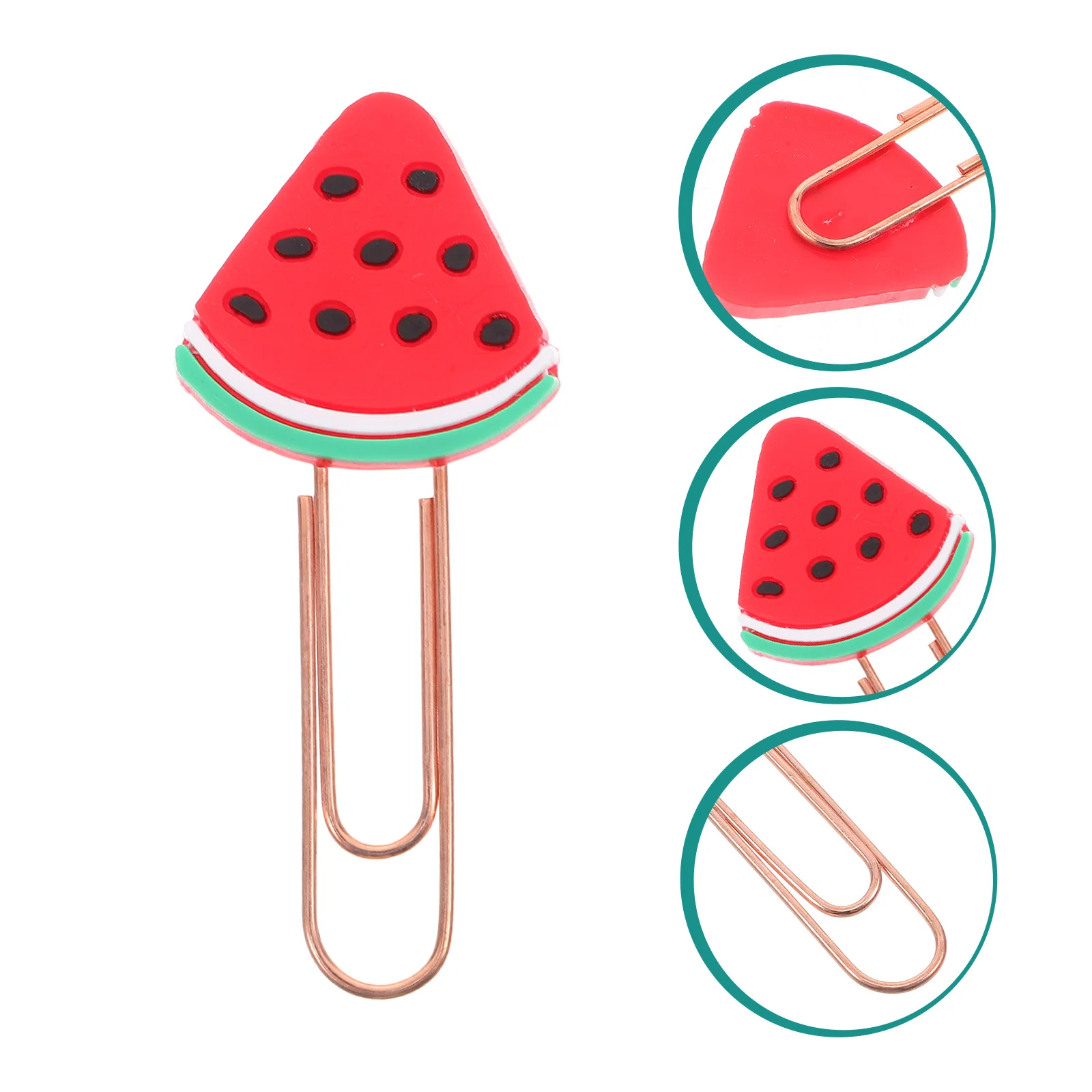 20Pcs Rainbow Novelty Paper Clips Portable Kawaii Book Reading Clips for Photos Files Memos Notes Practical Paper Clip