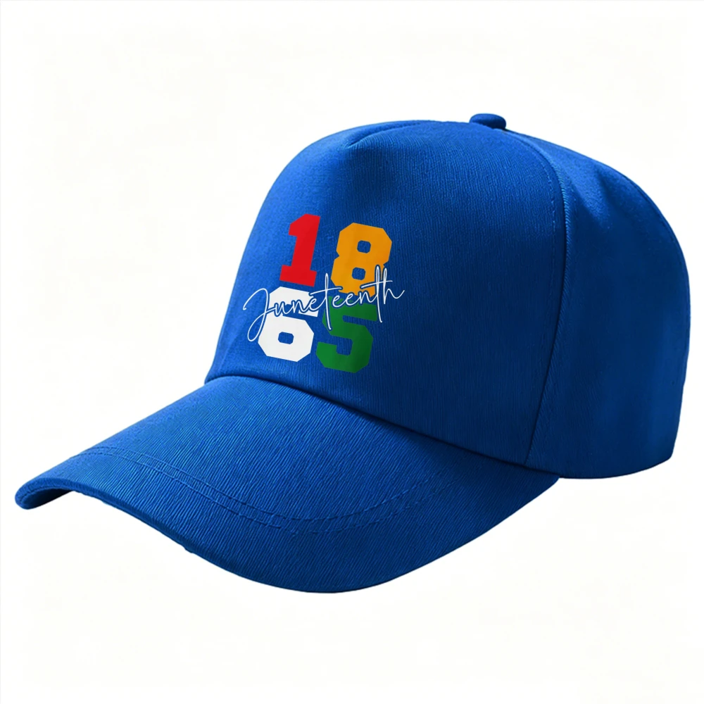 Juneteenth 1865 Red Yellow Green Number Baseball Cap Black Freedom Independence Casual Cotton Gift Hat Juneteenth Celebration