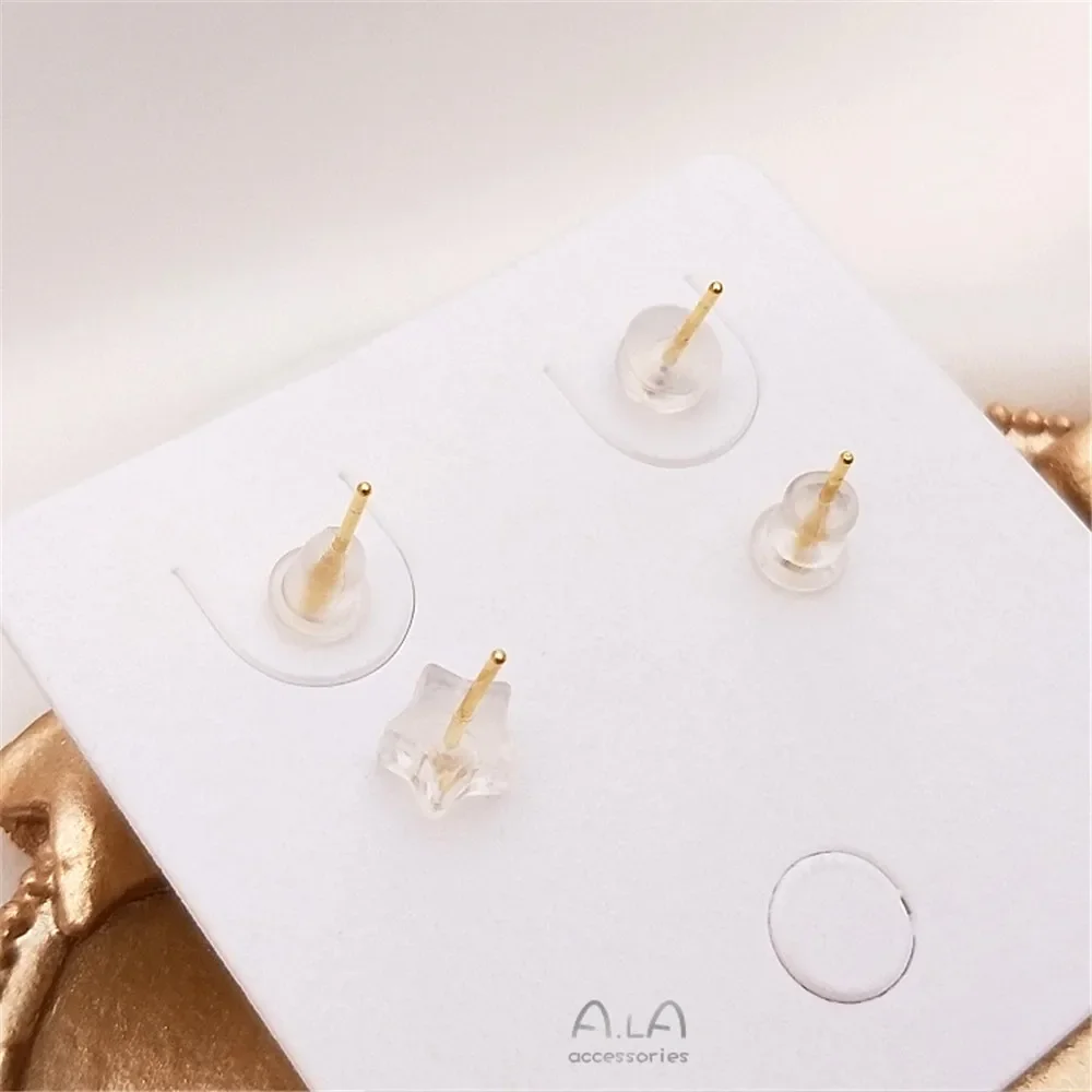 Transparent imported silicone ear plug, anti-slip, anti-allergy ear plug, earring, ear plug, bullet, anti-drop ear plug