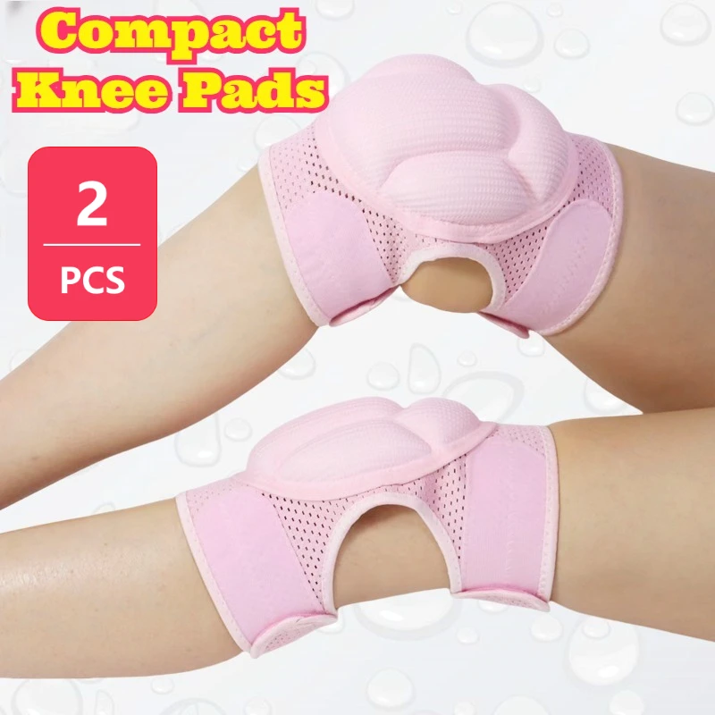 2PCS Sponge Knee Elbow Pads Summer Thin Lightweight Breathable Thickened Sponge Adult Outdoor Sport Cycling Basketball Football