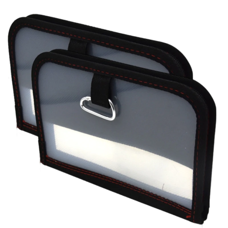 Borsa per maschere per calamari portatile da 2 pezzi con cerniere Maschere per calamari Organizzatori Esche per esche da pesca Borsa per attrezzatura Custodia per gamberetti in legno