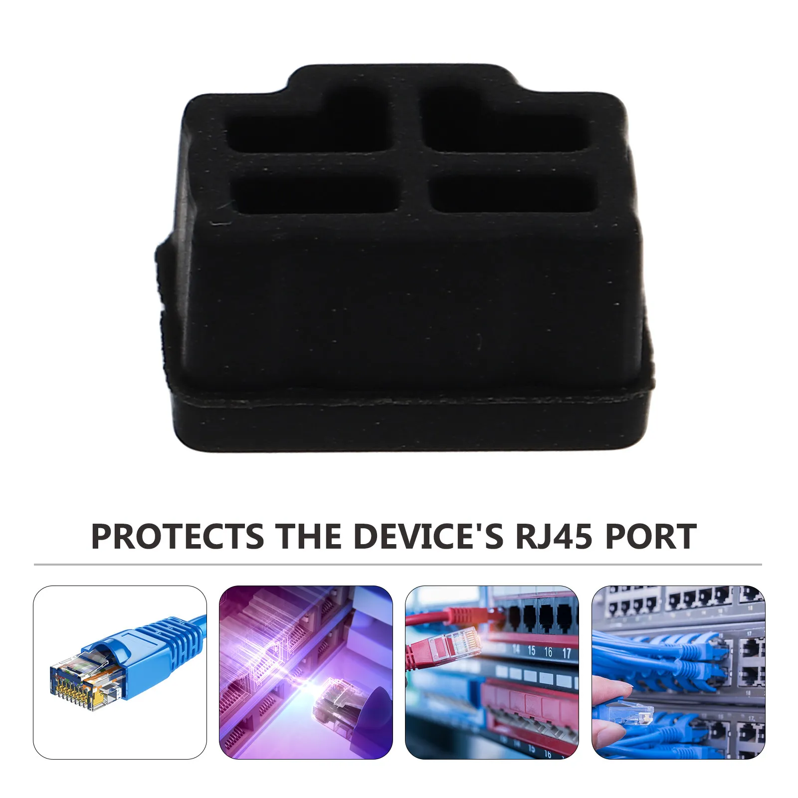 50Pcs Rj45 Interface Silicone Dustproof Caps Elastic Flexible Network Port Stoppers for Ethernet Hub Protection Static