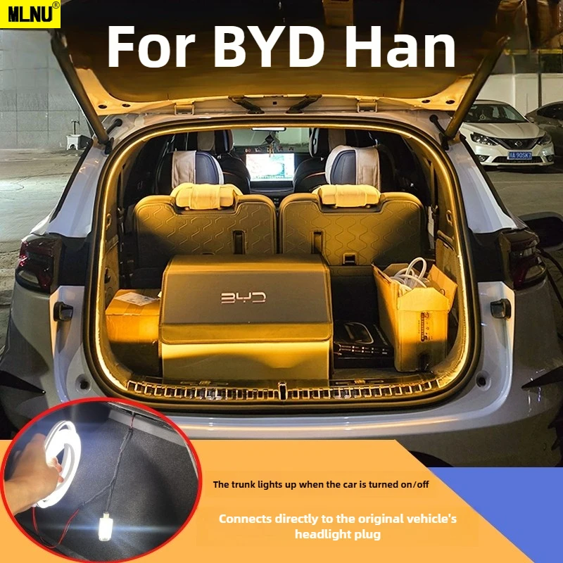 

Car Trunk Lighting For BYD Han Accessories 2026/2025,Bright Enough&Plug and Play Installation,Flexible&Bendable 2022-2024