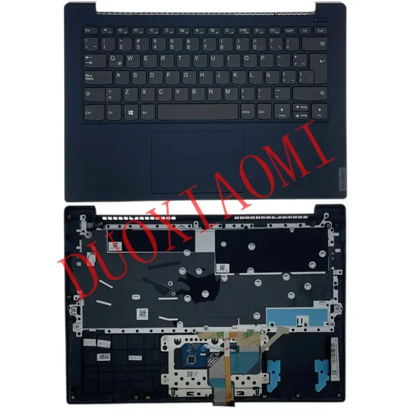 

LAS Latin Spanish Keyboard With Blue Upper Case Palmrest Shell Cover For Lenovo S340 14 IWL API IIL IML Laptop 5CB0T25491