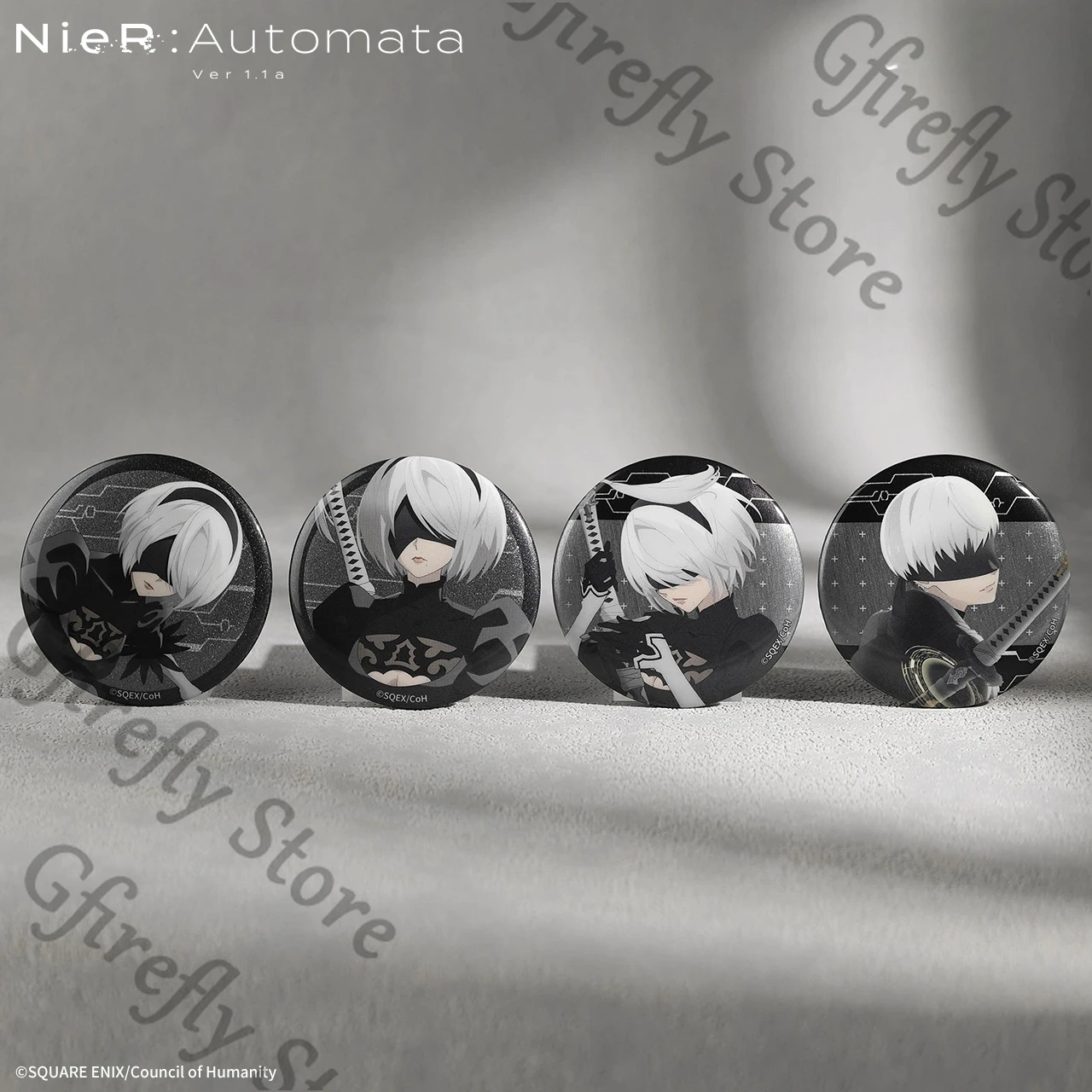 بروش NieR: شارة أوتوماتا للزملاء فيبولا إكسسوارات شعار دبوس YoRHa No.2 نوع B جمع هدية أنيمي Ambitus #2