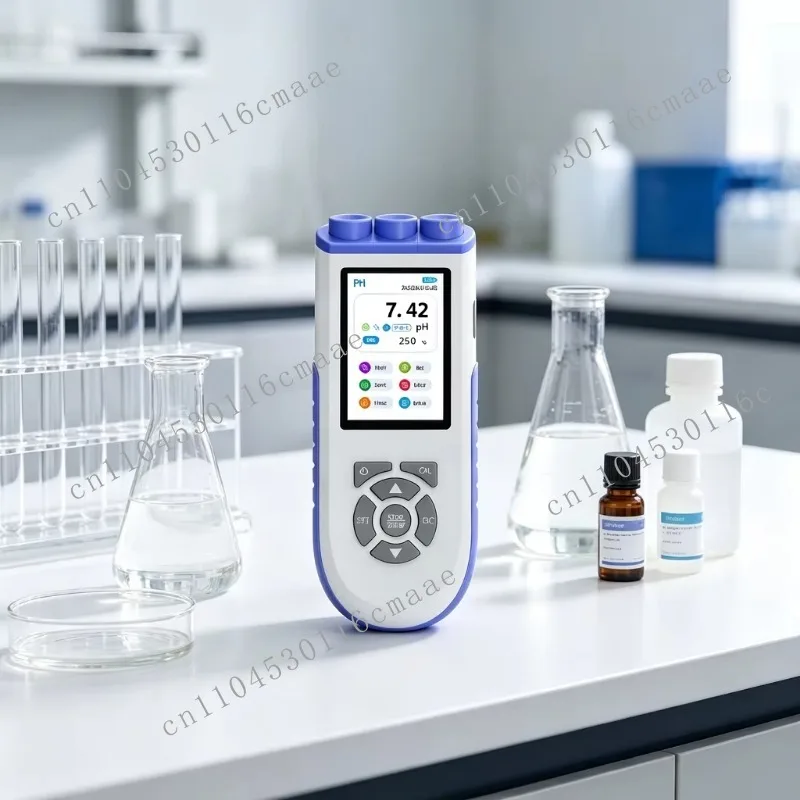 Portable handheld pH meter, a digital water quality tester for laboratory water analysis and industrial water testing