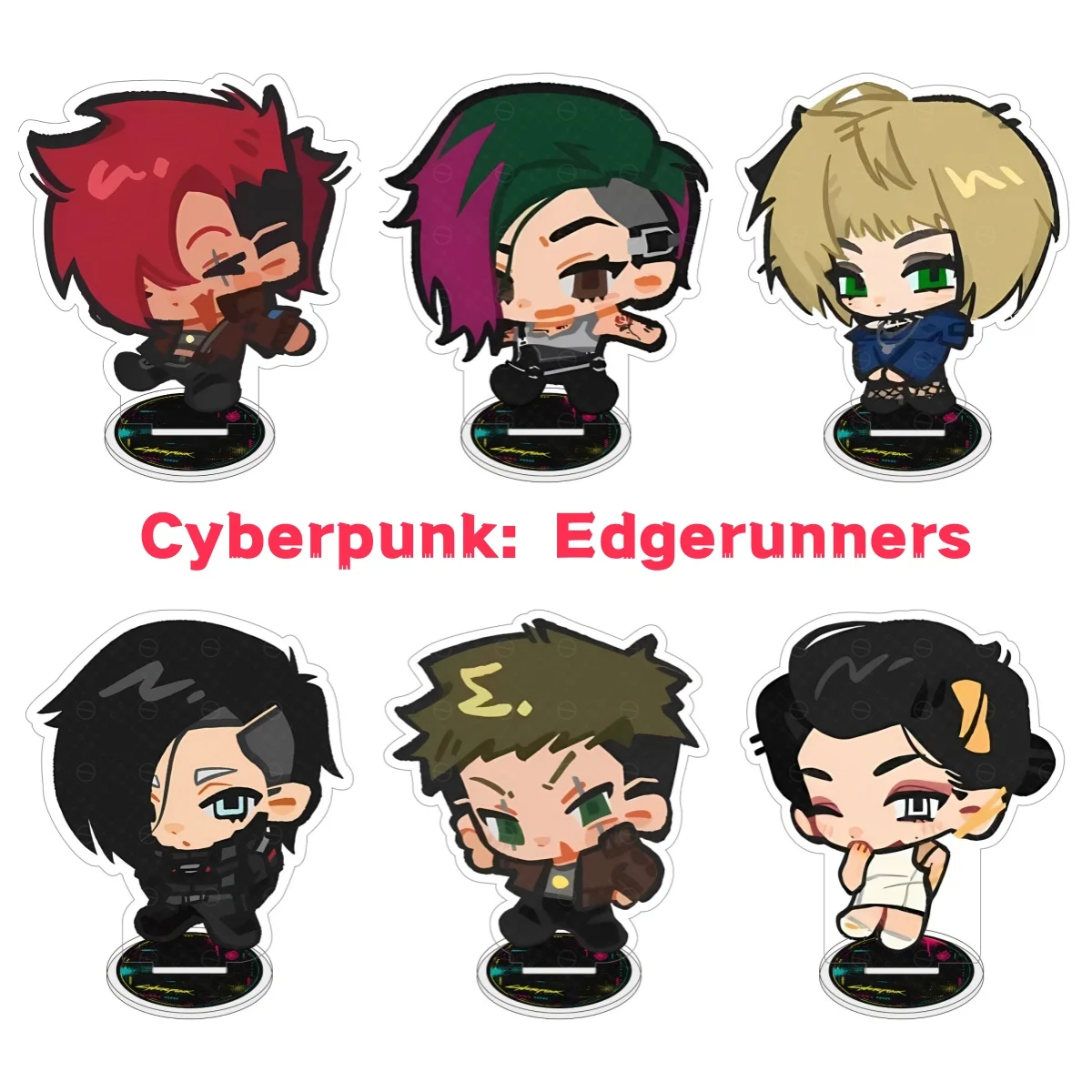 Акриловая фигурка-подставка по игре Cyberpunk Edgerunners: Люси, Ребекка, Мейн, Дорио, Киви. Настольное украшение, брелок для ключей, подарок для фанатов, 10 см.