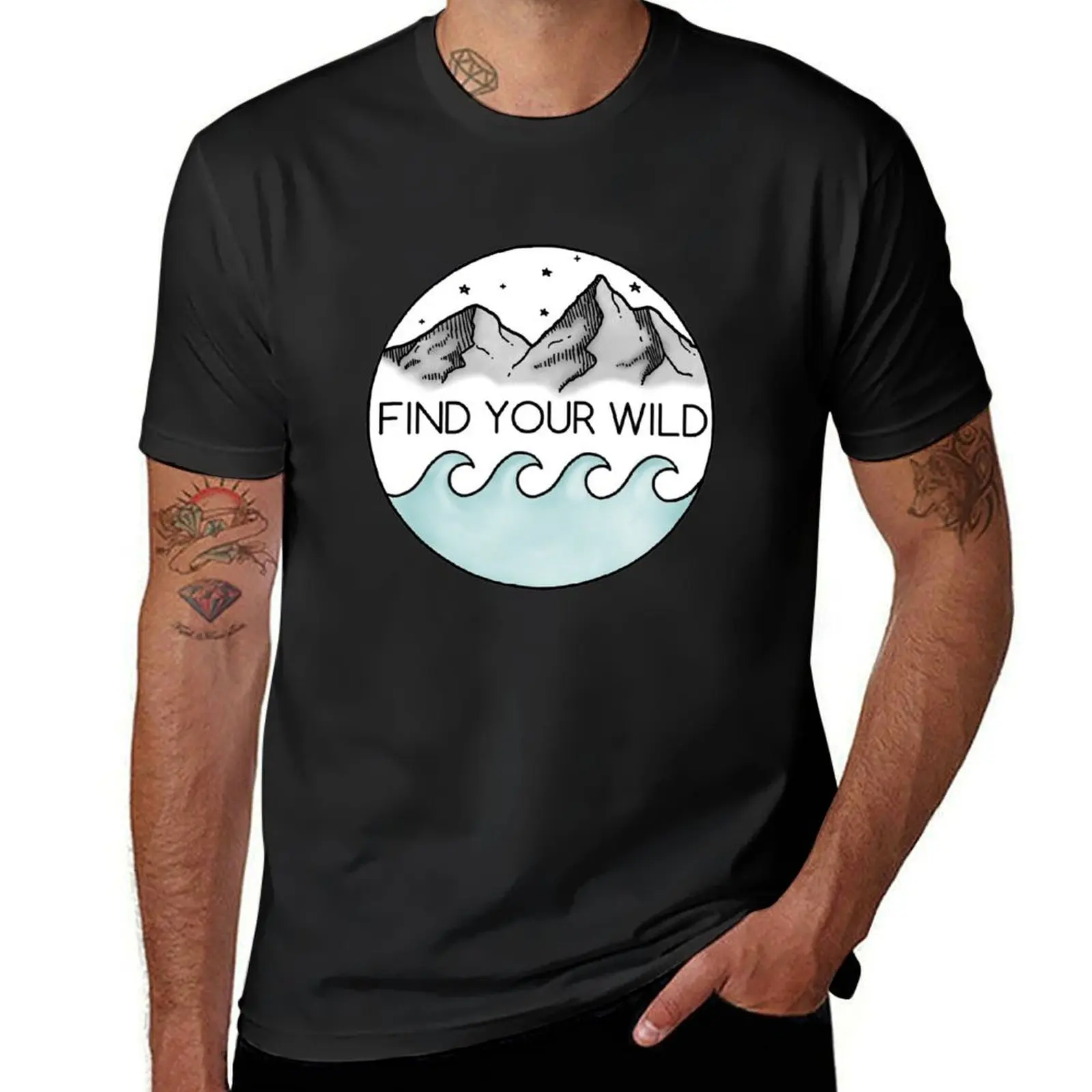 Find Your Wild T-Shirt shirts graphic tees plus size tops boys animal print quick drying t shirt for men