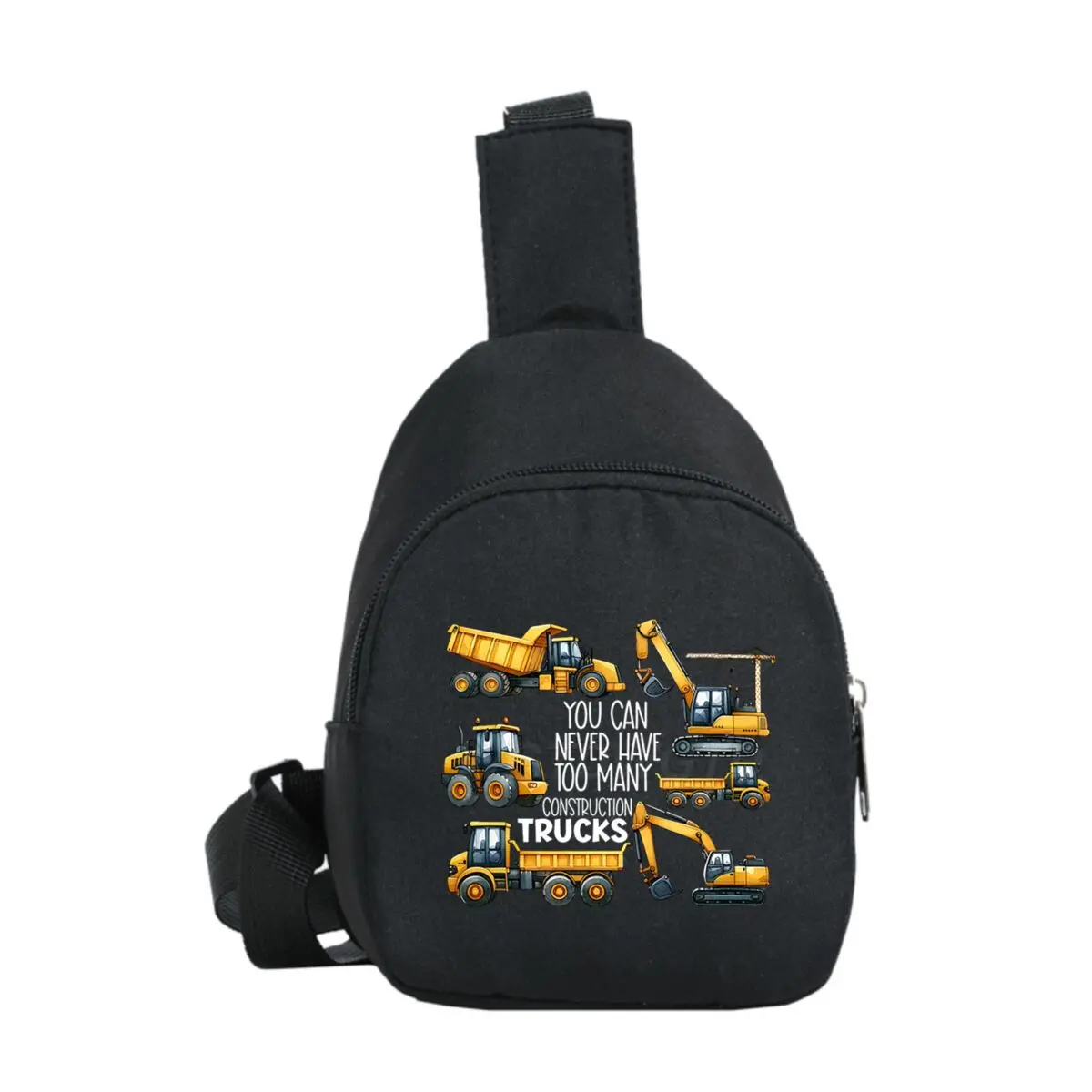 Excavator Chest Bags for Boys Girls Fashion Excavator Cartoon Cute Coin Purse Kids Portable Fashion Crossbody Pouch Gifts