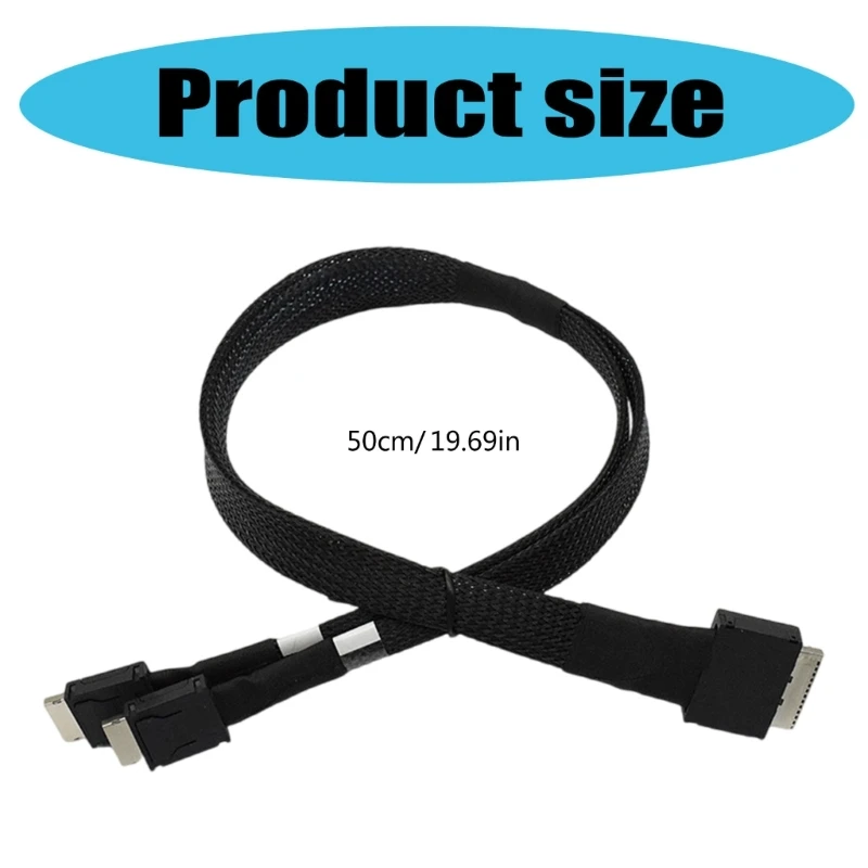 Cable transmisión datos flexible SFF8611 8i a SFF8611 4i para infraestructura TI