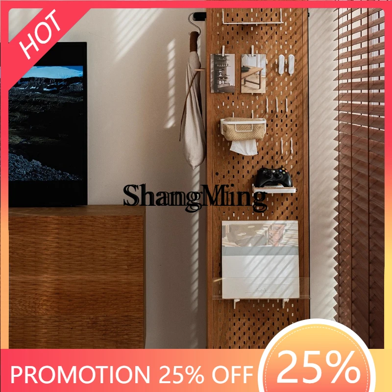 

SM rotating bookshelf solid wood dressing full body mirror 360 degree living room small apartment floor storage locker