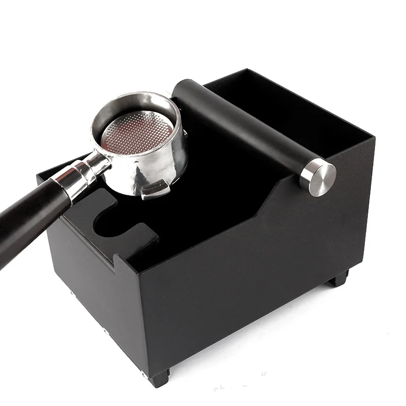 Stainless Steel Coffee Grounds Knock Box Coffee Knock Box With Knock Bar and Non-slip Rubber Base