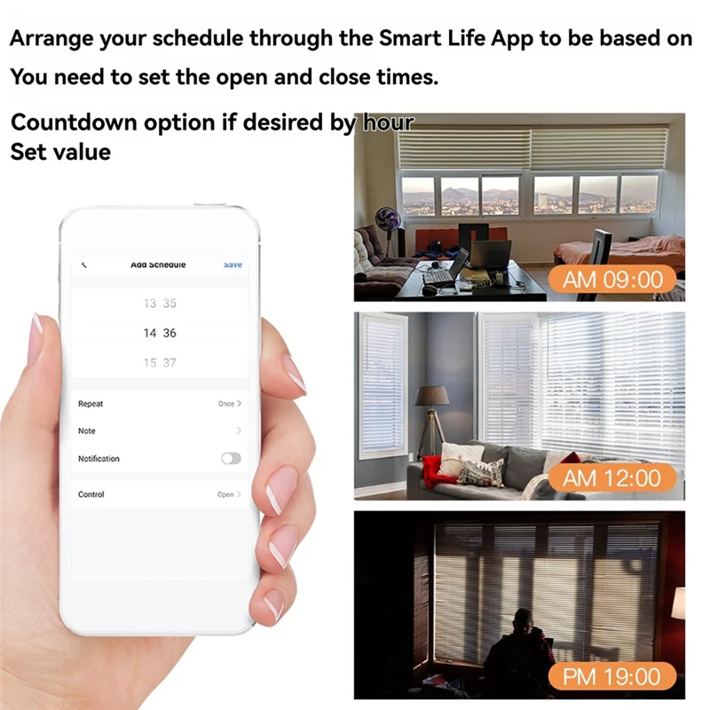 ELECT-Tuya Wifi Smart Motor For Roller Blinds Electric Chain Shade Shutter Drive RF Remote Kit Smart App Via Alexa/Google US Plu