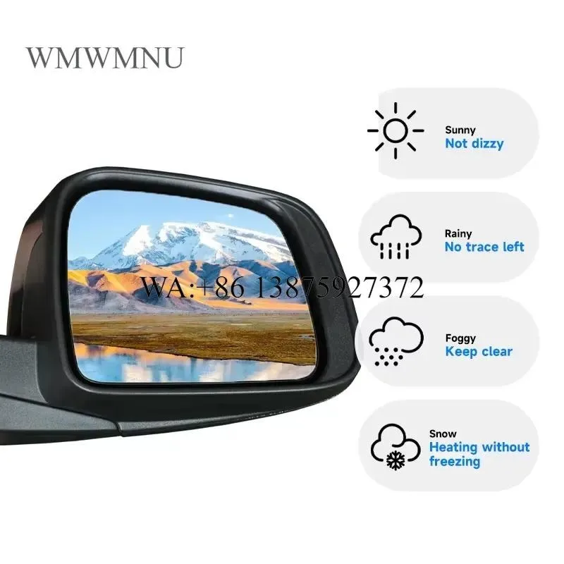 Wmwmnu for GUANGDA New 5-Line Heated Black Auto Rearview Backup Mirror with Power Adjust for Jeep Grand Cherokee 2011-2021