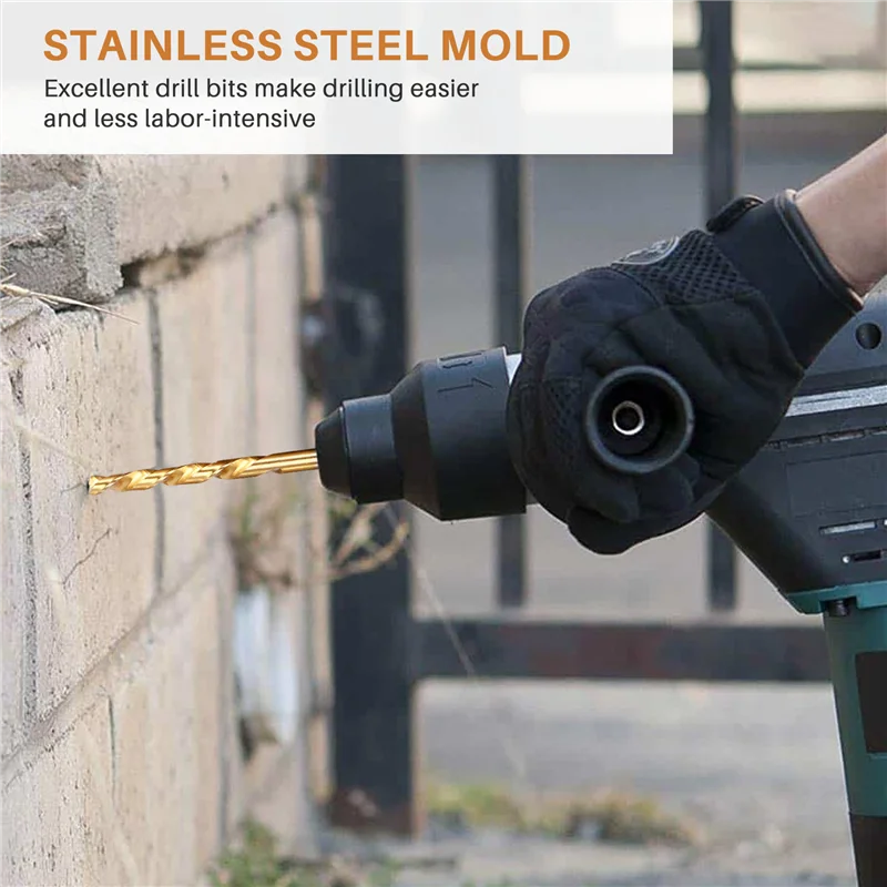 13 pçs canhoto broca conjunto extrator brocas para ferramentas elétricas de metal acessórios com revestimento nitreto titânio