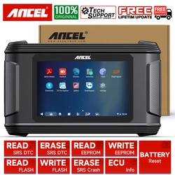 ANCEL AR500 Auto SRS Repair Tool OBD2 Car Scanner Write EEPROM/FLASH Airbag Reset Read/Clear Crash Data Battery Module Diagnosis