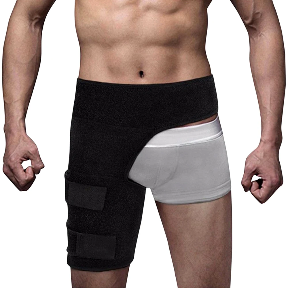 1 Stück Kompressionsbandage für den Oberschenkel zur Linderung von Ischiasnervenschmerzen, für Hüftgelenke, Arthritis, Leistenbandage, Schutzgurt, Beinwärmer – Detail 4