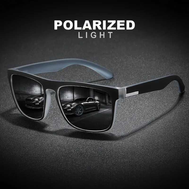 3Pcs Fantasie Gradienten Mutipcolor Quadrat Polarisierte Sonnenbrille AntiGlare UV400 Gläser Sommer Party Fahren Angeln Weihnachten Geschenk