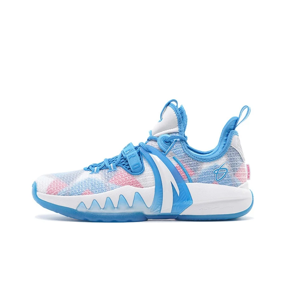 Anta GH2 'Go Hard' Cushioning Slip Resistant Abrasion Resistant Low top Basketball Shoes Men's White Blue 112121103-1
