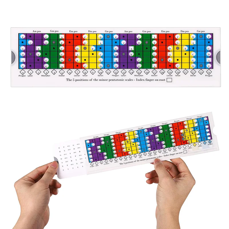 Pentatonic Sliding Ruler For Guitar Diatonic And Mode Scales Chord Learning Trainer Tool For Guitarist Of All Levels