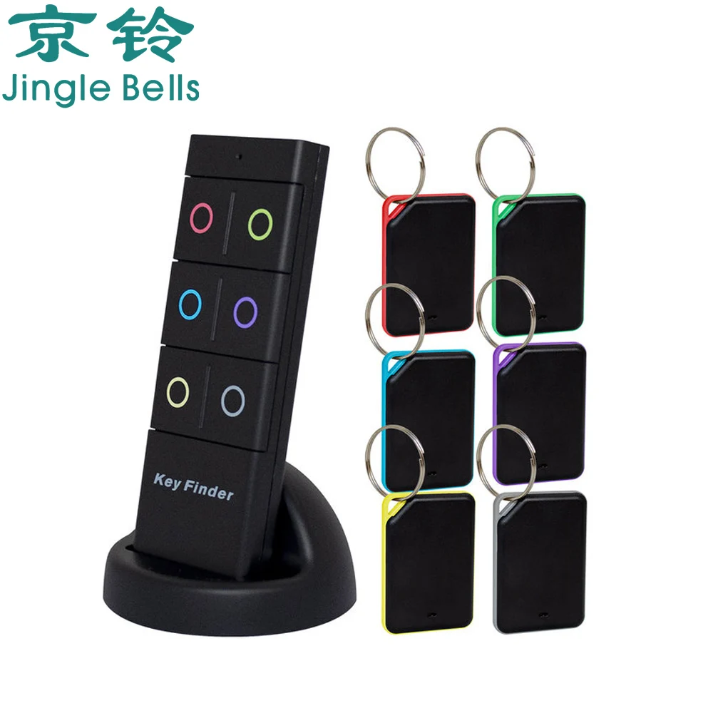 JINGLE BELLS Wireless Key Finder Locator Pet Wallet Tracker telecomando Tracker 1 trasmettitore RF e 6 ricevitori