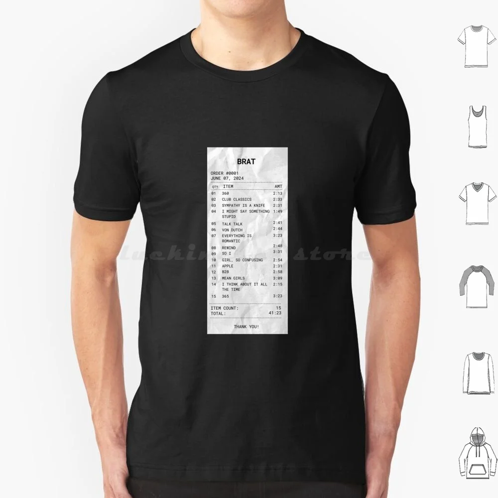 Brat-Charli Xcx álbum de recibos camiseta hombres mujeres niños 6xl Charli Xcx Charli Xcx música Vroom Pc música Kim Petras Sophie