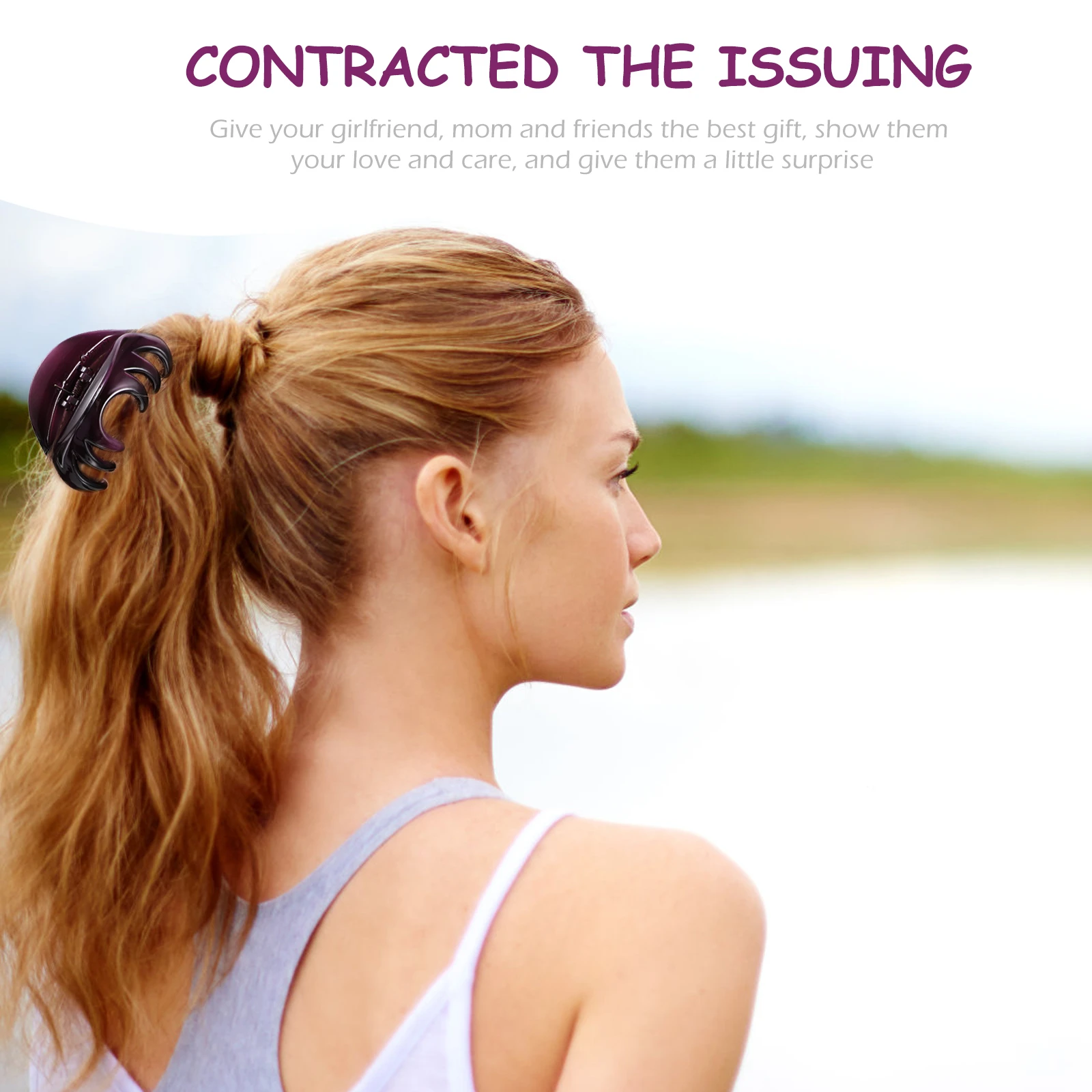 

2Pcs Women Large Hair Claw Clamp Acrylic Jaw Clips Sturdy Comfortable Hair Claw Clip for Work Daily Hairstyles