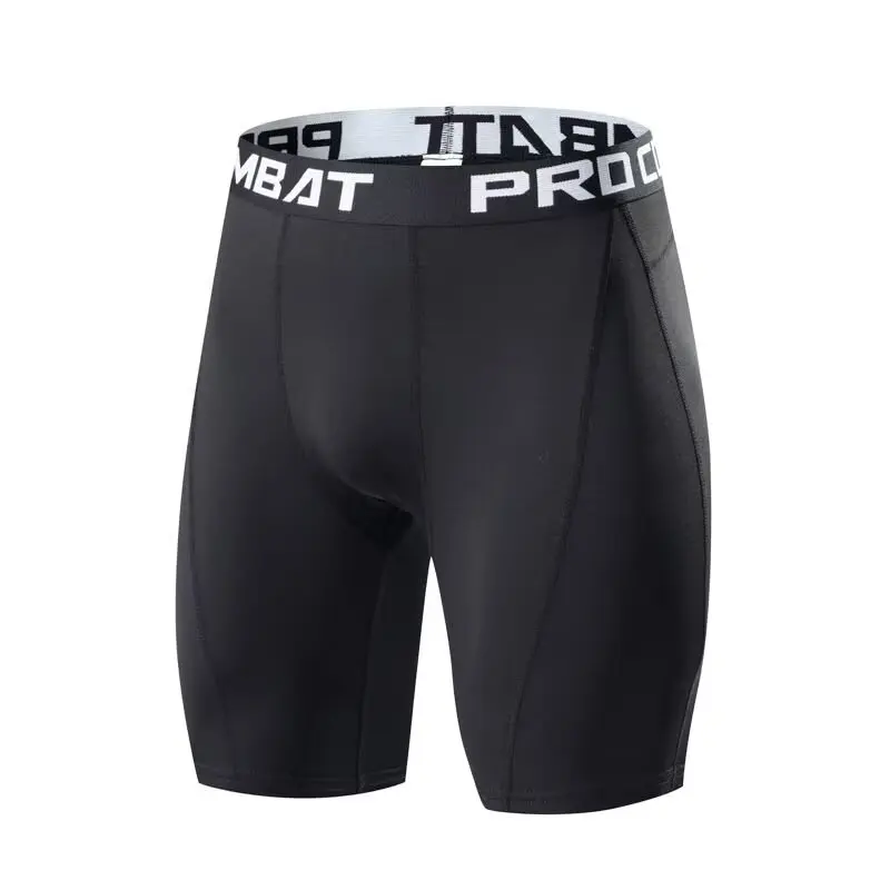 Five point sports tight shorts men's quick drying breathable elastic basketball running training sweat wicking base fitness legg