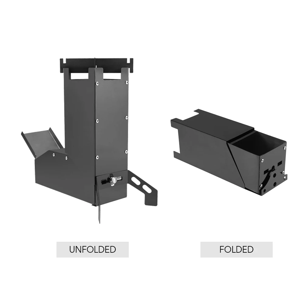 

Picnic Hiking Rocket Stove Outdoor Camping Stainless Steel Wood Burning Stove Travelling Easy Carrying Parts