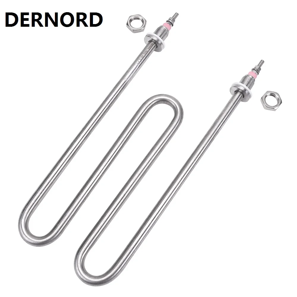 DERNORD SUS304 Electric Water Heating Element for Noodle/ Pasta Cooker M16 Thread Tubular Heater 220V/380V 2KW/3KW/4KW