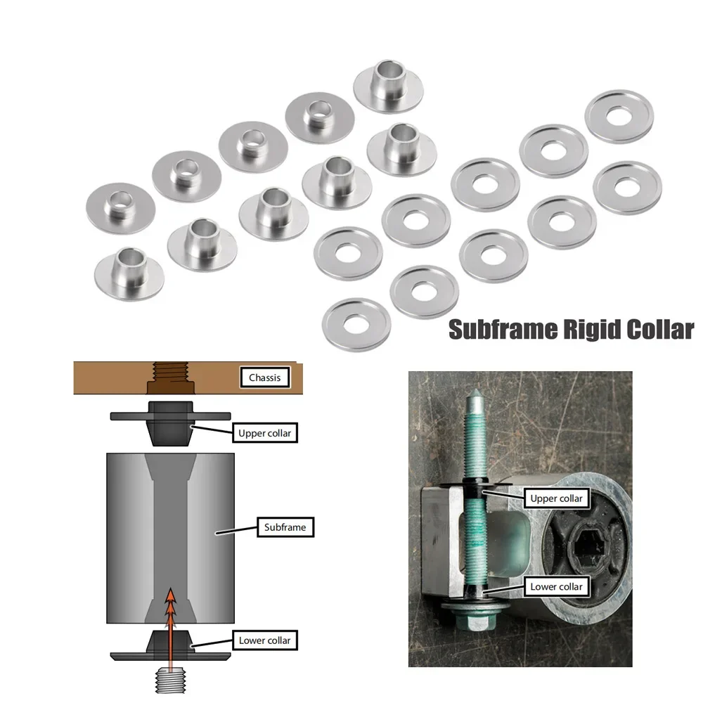 Aluminum For Vw Magotan Passat PQ46 Platform Chassis Subframe Lockup Alignment Kit Rigid Collar Bushing Set