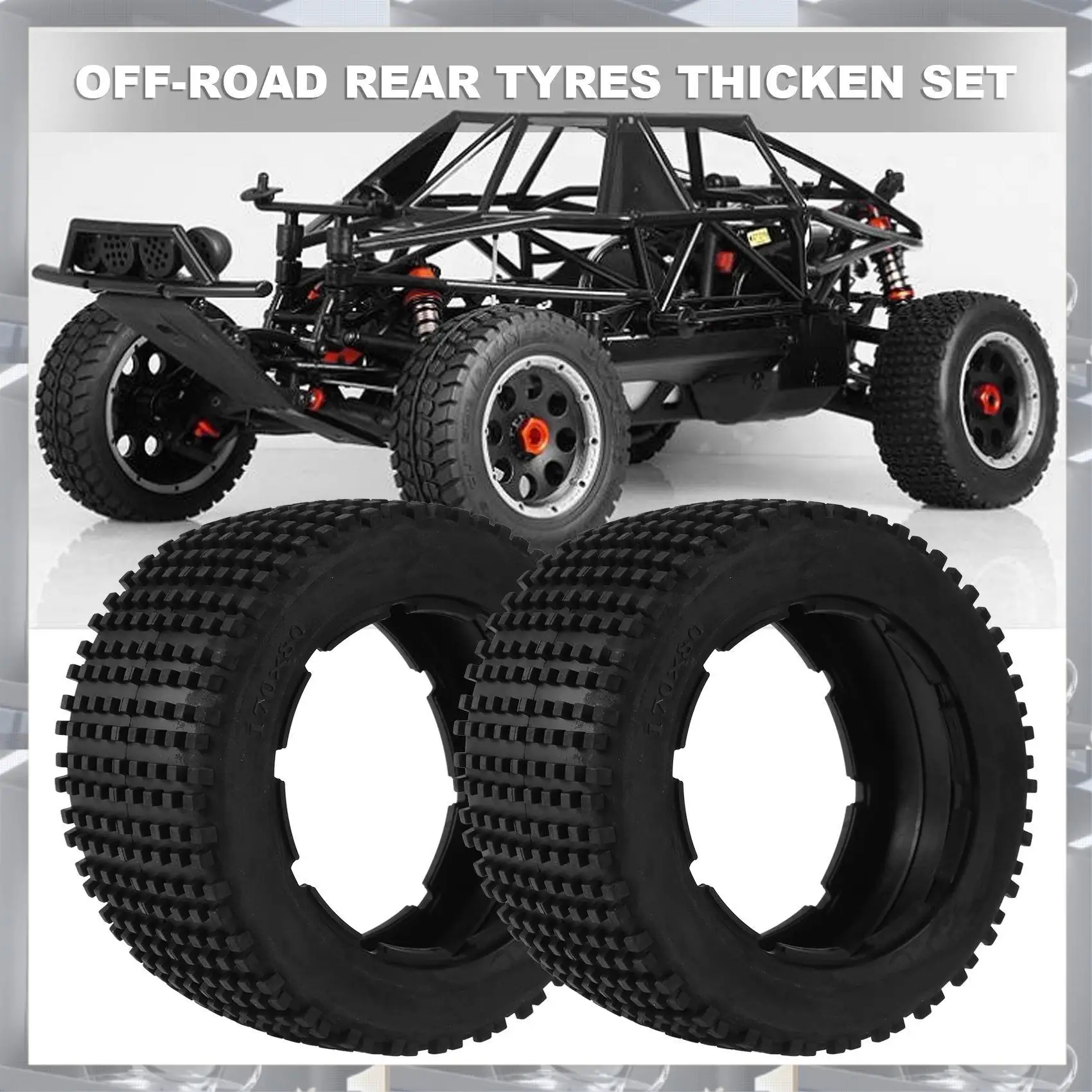 A84F-off-road pneus traseiros engrossar conjunto de pele para 1/5 hpi rofun baha rovan km baja 5b caminhão peças de brinquedos de reposição