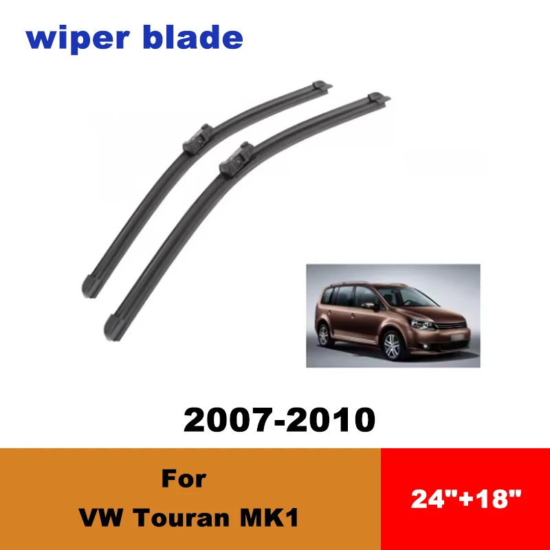 

For VW Touran MK1 2007-2010 car front wiper blades silent wiper blades soft rubber windshield wipers accessories