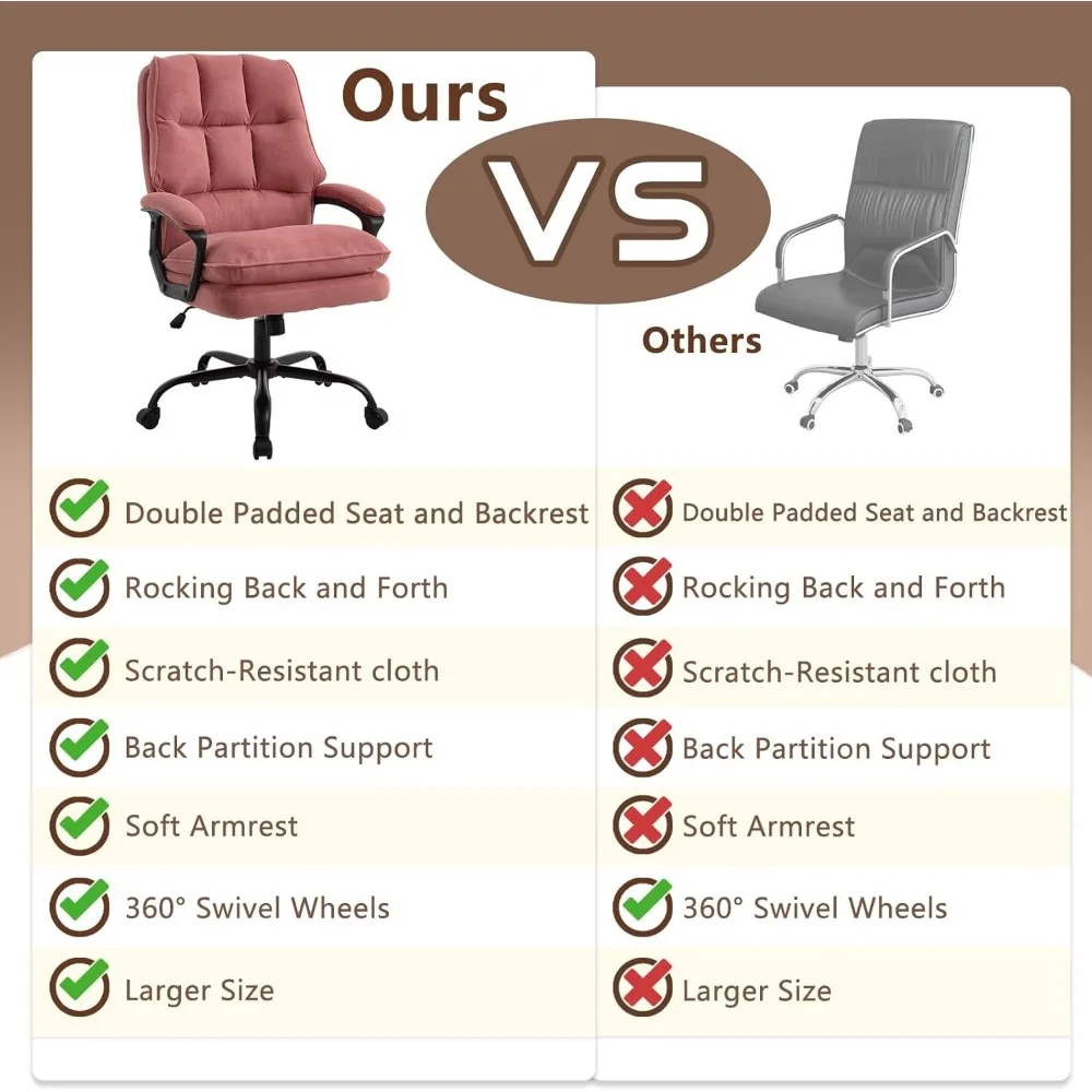 Ergonomically Designed Cushioned Office Chair for Extended Use with Adjustable Height for Executives