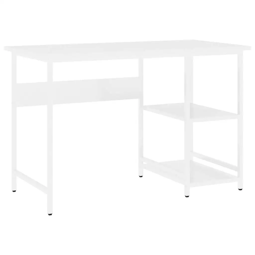Computer Desk White Powder Coated Metal Medium Durable